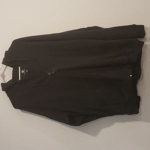 Stormtech Men's black sweater, large, full zip, hooded